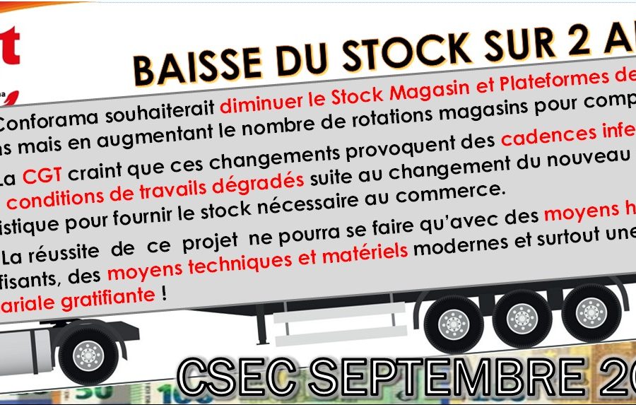 Tract Baisse du stock sur 5 ans