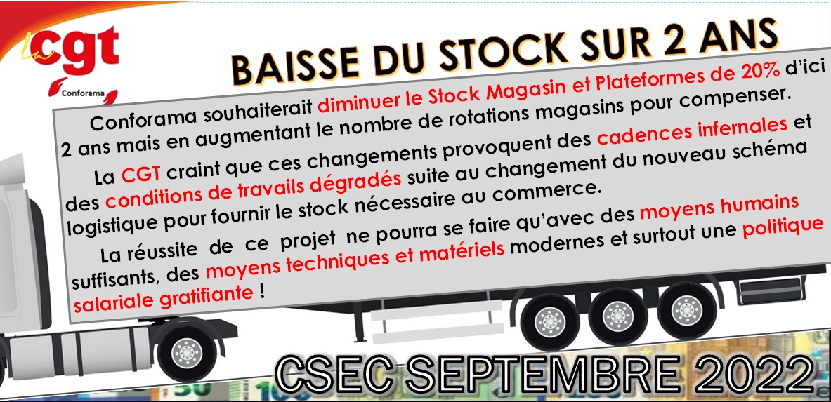 Tract Baisse du stock sur 5 ans