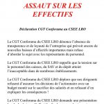 Déclaration effectifs CSE LRO 10/22