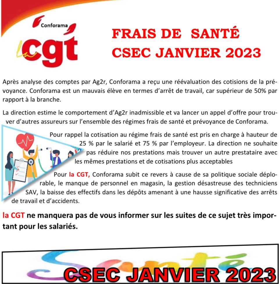 FRAIS DE SANTE janvier 2023