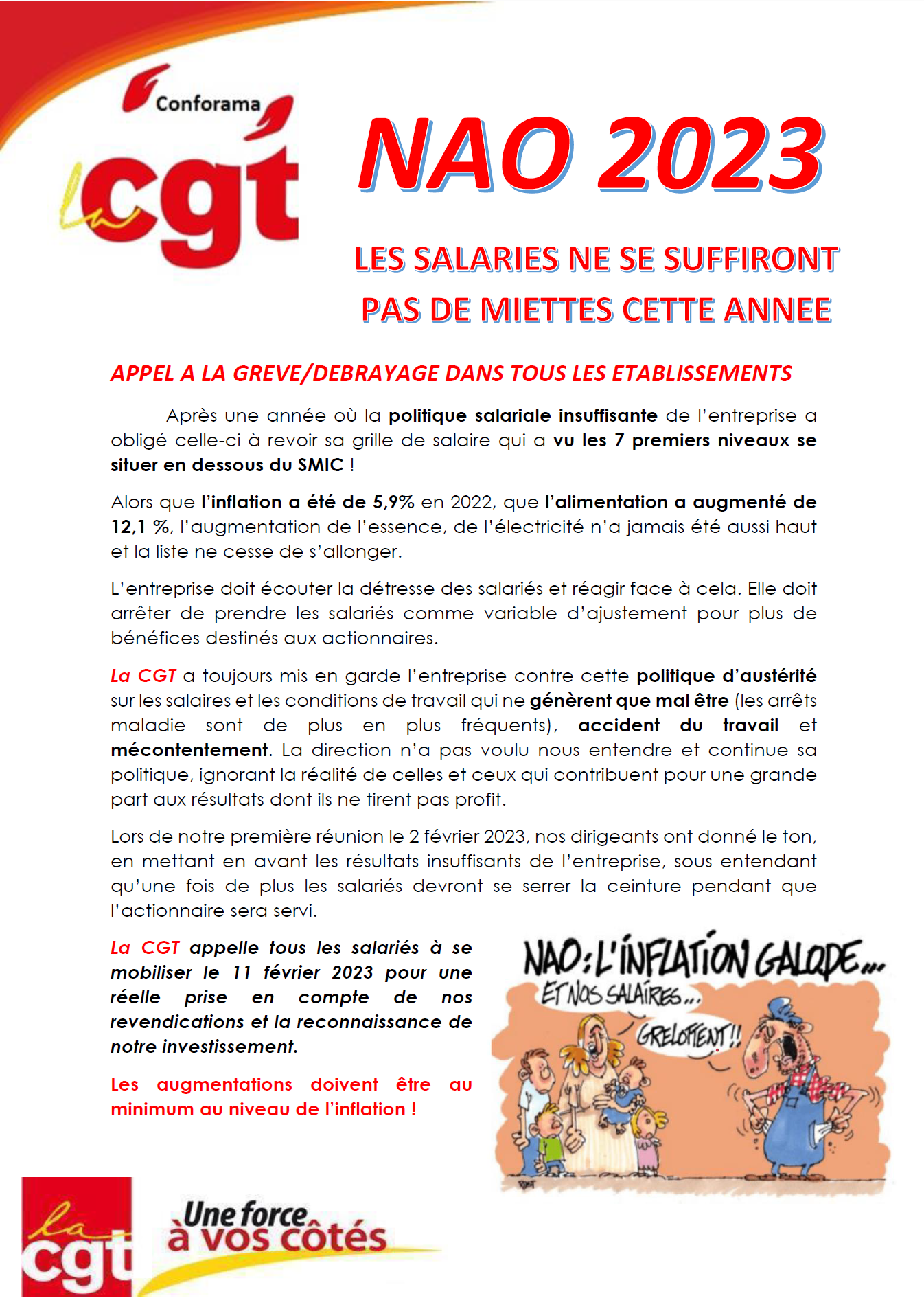 Appel à la grève NAO 2023